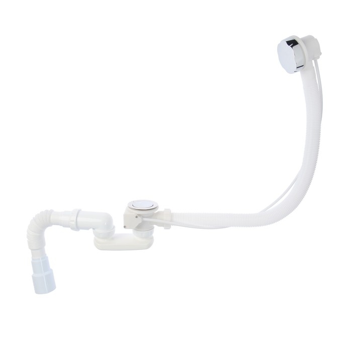 Сифон для ванны Unicorn S102, 1 1/2 Сифон для ванны Unicorn S102, 1 1/2"х40 мм, полуавтомат, перелив 50 см, с гофрой 40х40/50 мм