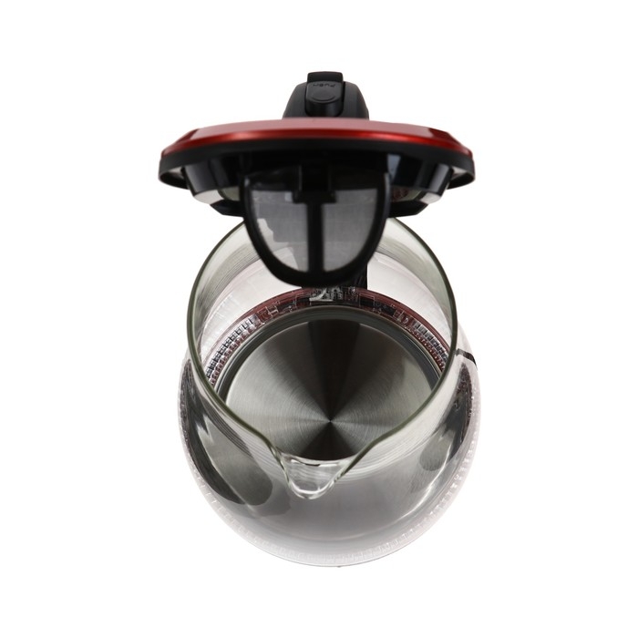 Чайник электрический ENERGY E-204, 1.7 л, стекло, 2200 Вт, красный Чайник электрический ENERGY E-204, 1.7 л, стекло, 2200 Вт, красный