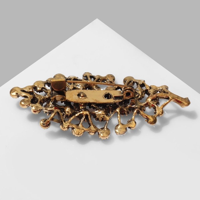 Брошь «Ветка» черника, цвет сине-радужный в чернёном золоте Брошь «Ветка» черника, цвет сине-радужный в чернёном золоте