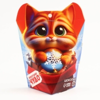 Новый год! Шоколад молочный в упаковке &laquo;Котик&raquo;, 5 гр х 4 шт