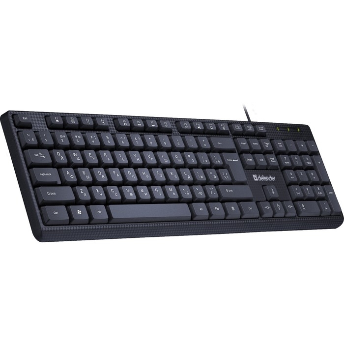 Клавиатура Defender Daily HB-162, проводная, мембранная, 104 клавиши, USB, чёрная Клавиатура Defender Daily HB-162, проводная, мембранная, 104 клавиши, USB, чёрная