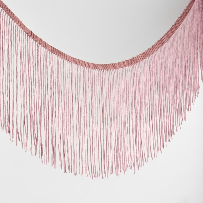 Тесьма декоративная «Бахрома», 15 см, 5 ± 0,5 м, цвет пудровый Тесьма декоративная «Бахрома», 15 см, 5 ± 0,5 м, цвет пудровый