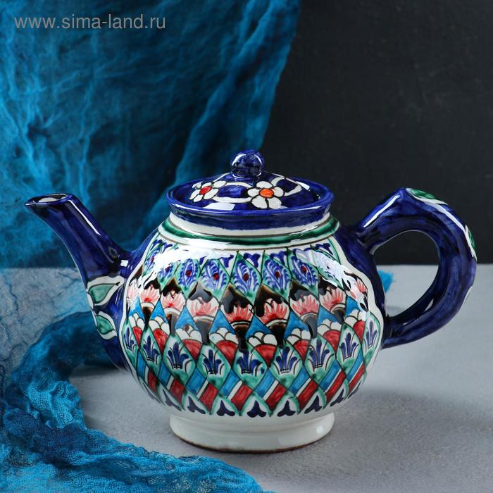 Чайник Риштанская Керамика Чайник Риштанская Керамика "Узоры", 1000 мл, микс