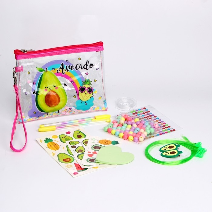 Набор с прядями, тату, стразами, в сумочке Набор с прядями, тату, стразами, в сумочке