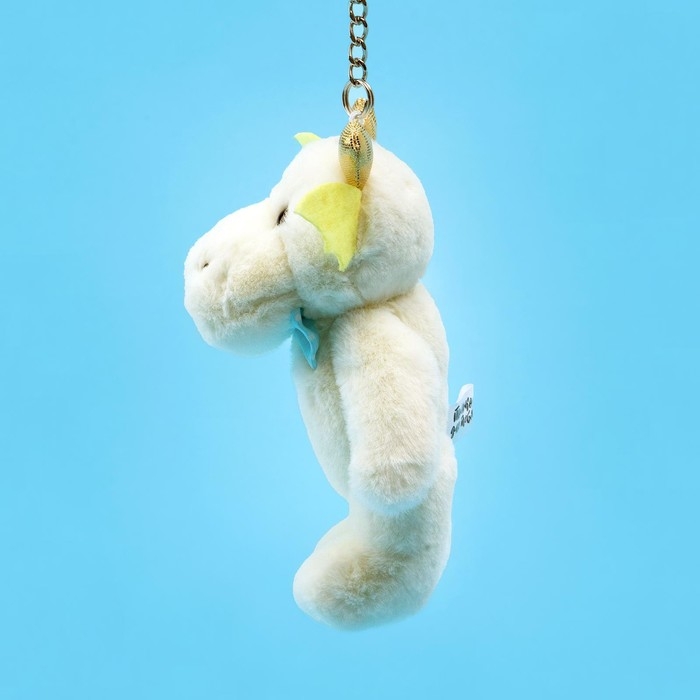 Мягкая игрушка «Дракон» на брелоке, 15 см, цвет белый Мягкая игрушка «Дракон» на брелоке, 15 см, цвет белый