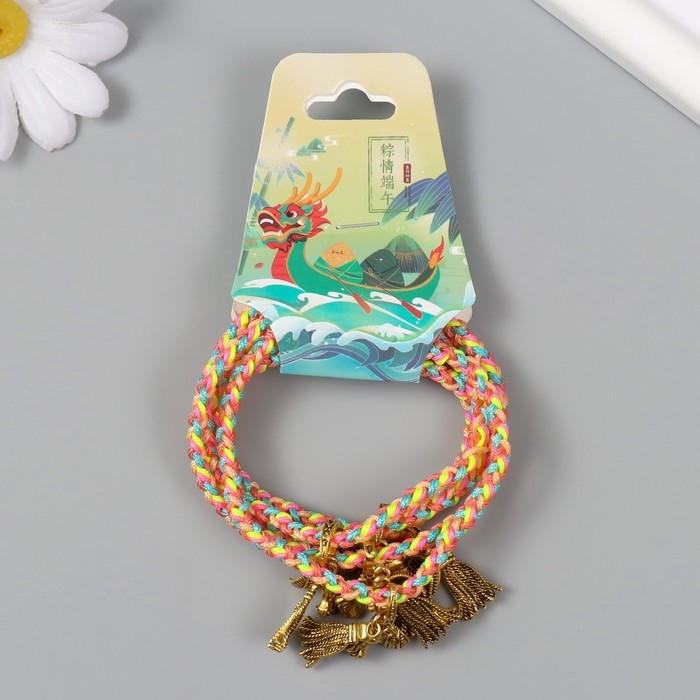 Браслет фен-шуй Браслет фен-шуй "Косичка. Веник и совок" регулируемая длина