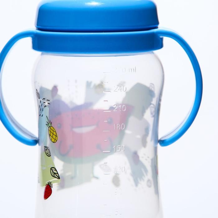 Поильник - непроливайка детский с мягким носиком «Фрукты», 270 мл., с ручками, цвет МИКС Поильник - непроливайка детский с мягким носиком «Фрукты», 270 мл., с ручками, цвет МИКС