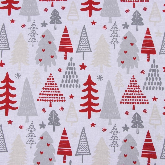 Постельное бельё "Этель" 1.5 сп New Year's pattern 143х215 см, 150х214 см, 70х70 см - 2 шт, бязь