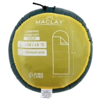 Спальный мешок maclay camping comfort cold, одеяло, 4 слоя, левый, 185х90 см, -10/+5°С