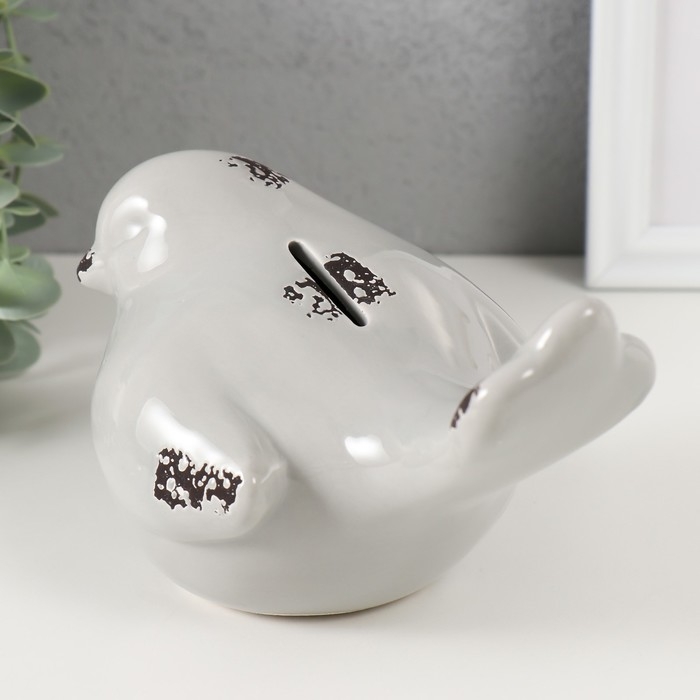 Копилка керамика  Копилка керамика "Серый воробышек" 18,8 11,9х13 см