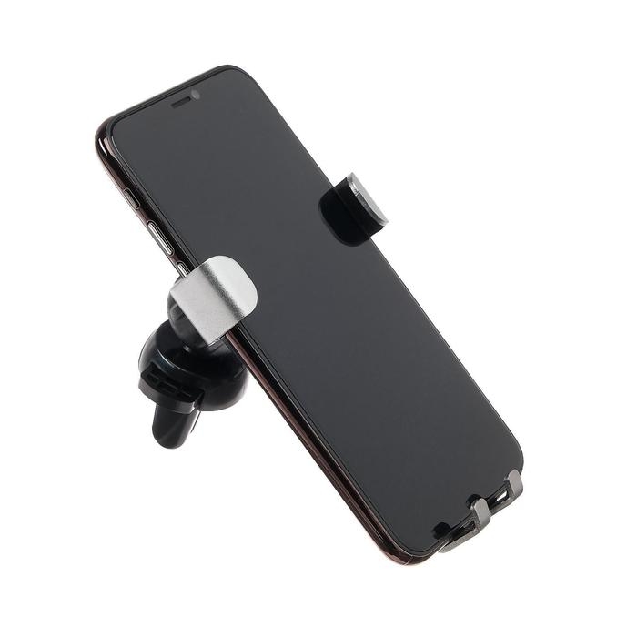 Держатель телефона Cartage, самозажимной 6-9 см, черно-серый Держатель телефона Cartage, самозажимной 6-9 см, черно-серый