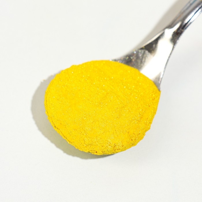 Глиттер кандурин пищевой КондиМир  Глиттер кандурин пищевой КондиМир "Желтый", фракция 10-60 µm, 5 г