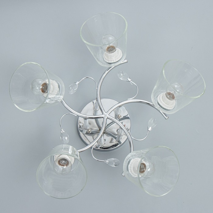 Люстра Люстра "Аиша" 5хЕ27 40Вт хром 58х58х27 см BayerLux