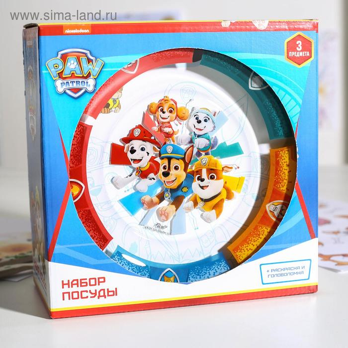 Набор посуды детский Priority «Щенячий патруль», 3 предмета: кружка 275 мл, салатник d=12,8 см, тарелка d=19,5 см Набор посуды детский Priority «Щенячий патруль», 3 предмета: кружка 275 мл, салатник d=12,8 см, тарелка d=19,5 см