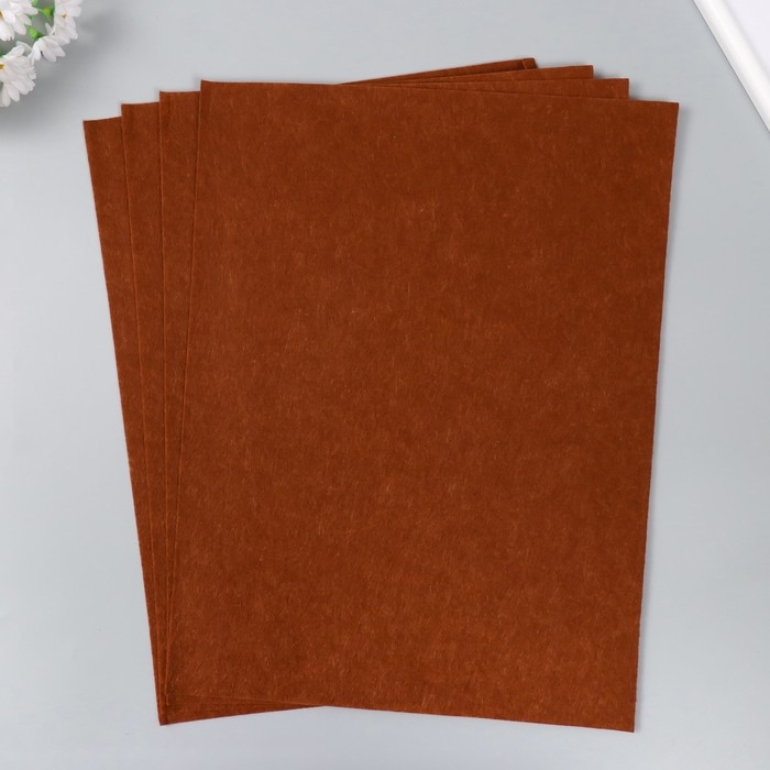 Фетр 1 мм Фетр 1 мм "Тёмный шоколад" набор 4 листа 30х40 см