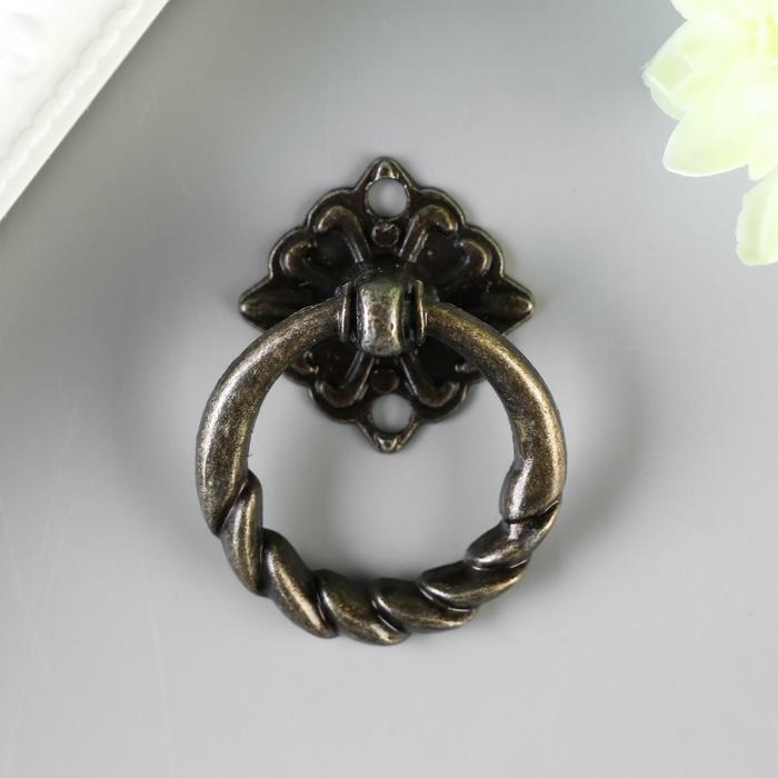 Ручка для шкатулки металл Ручка для шкатулки металл "Молоточек косичка" бронза набор 2 шт 841 4х3 см