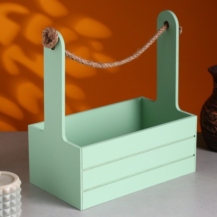 Набор кашпо деревянных 3 в 1 (29×18×33; 25×15×30; 21×12×23) "Аром", Оливковый