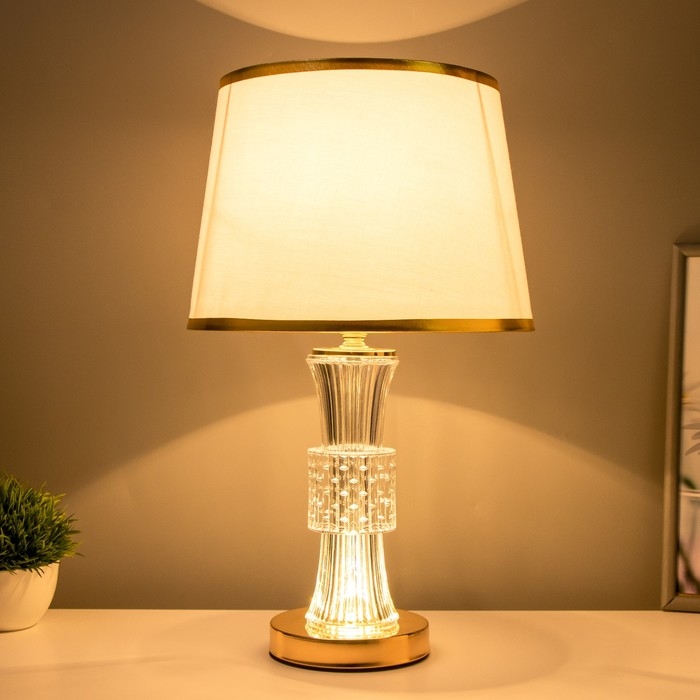 Настольная лампа Настольная лампа "Люмьер" E27 40Вт золото 25х25х42 см RISALUX