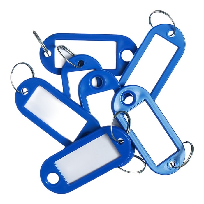 Набор брелоков для ключей, 50 штук, 53 мм, цвет синий Набор брелоков для ключей, 50 штук, 53 мм, цвет синий