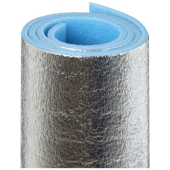 Коврик туристический maclay, с фольгой, 180х60х1 см, цвет голубой Коврик туристический maclay, с фольгой, 180х60х1 см, цвет голубой