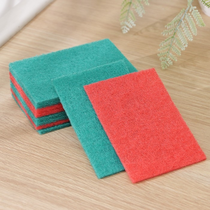 Набор губок - салфеток бытовых «Эффект», 10 шт, 13×9 см, цвет МИКС Набор губок - салфеток бытовых «Эффект», 10 шт, 13×9 см, цвет МИКС