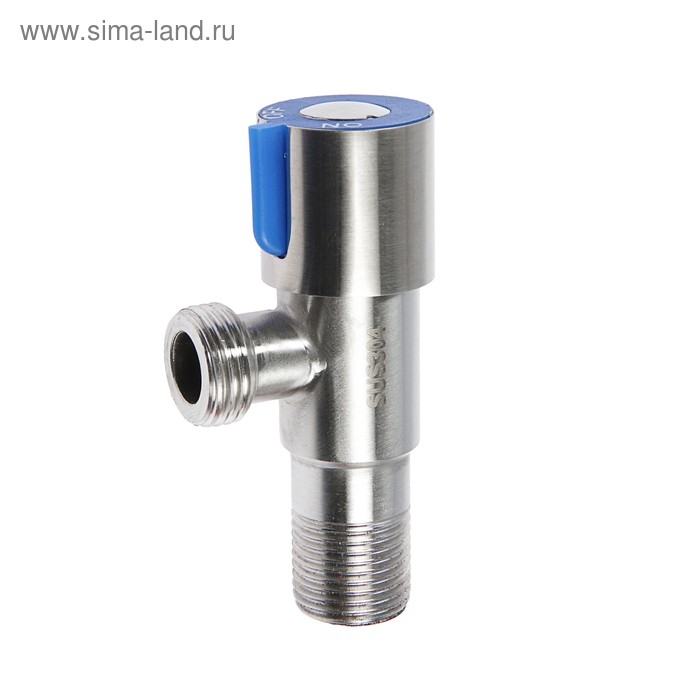 Кран шаровой Accoona A473C-4, 1/2 Кран шаровой Accoona A473C-4, 1/2"х1/2" наружная резьба, для быт. приборов, угловой, синий