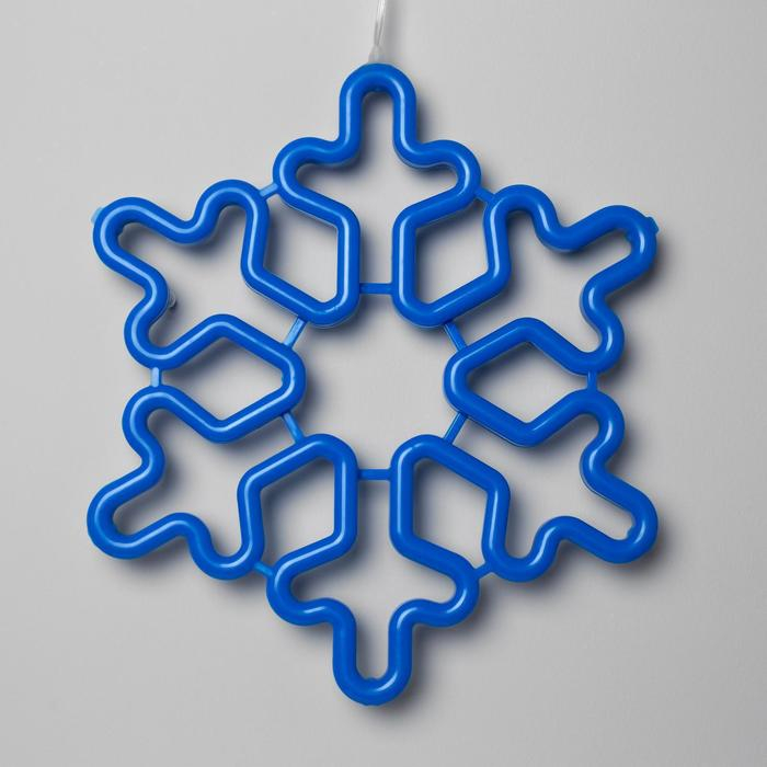Светодиодная фигура «Снежинка» 30 см, пластик, 220 В, свечение синее Светодиодная фигура «Снежинка» 30 см, пластик, 220 В, свечение синее