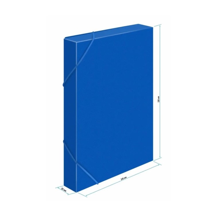 Папка-короб на резинке А4, 500мкм, Calligrata, корешок 25 мм, до 230 листов, тиснение  Папка-короб на резинке А4, 500мкм, Calligrata, корешок 25 мм, до 230 листов, тиснение "песок", синяя