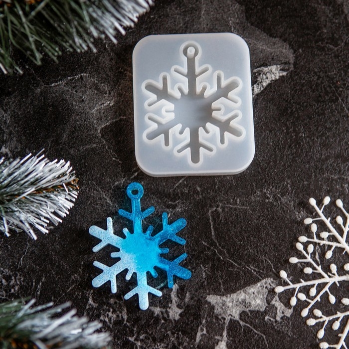 Форма силиконовая универсальная, подвеска «Снежинка» Форма силиконовая универсальная, подвеска «Снежинка»