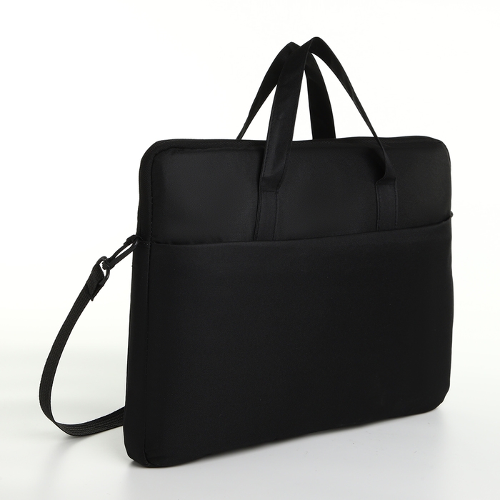 Сумка для ноутбука на молнии, наружный карман, цвет чёрный Сумка для ноутбука на молнии, наружный карман, цвет чёрный