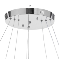 Люстра BayerLux 59914/3 LED 94Вт 4000К серебро 71х71х2-82 см