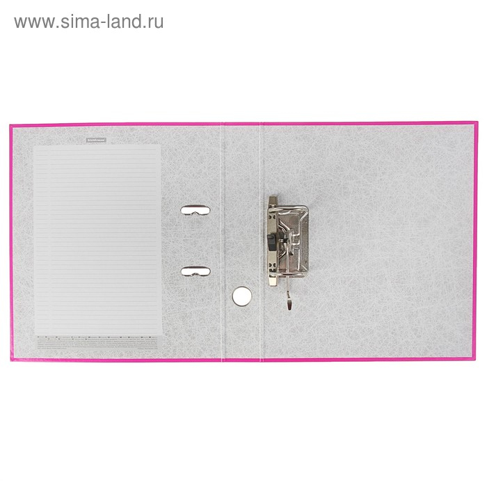 Папка-регистратор А4, 50 мм, ErichKrause Neon, собранная, розовая, пластиковый карман, вместимость 350 листов Папка-регистратор А4, 50 мм, ErichKrause Neon, собранная, розовая, пластиковый карман, вместимость 350 листов