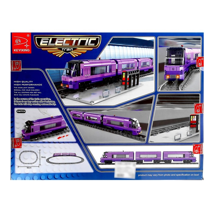 Конструктор &laquo;Ж.Д. Аэроэкспресс&raquo;, ездит по рельсам, работает от батареек, 631 деталь