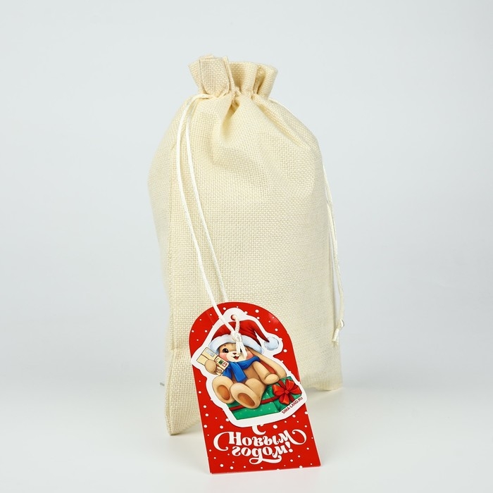 Мешок подарочный «С Новым годом», зайка, 20 х 30 см , Новый год Мешок подарочный «С Новым годом», зайка, 20 х 30 см , Новый год