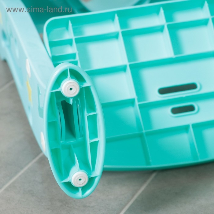 Детская накладка - сиденье на унитаз, мягкое, со ступенькой, цвет бирюзовый Детская накладка - сиденье на унитаз, мягкое, со ступенькой, цвет бирюзовый