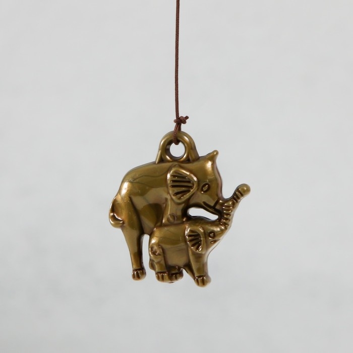 Музыка ветра металл Музыка ветра металл "Слоны и 6 цветных колокольчиков" 55х5х4,2 см