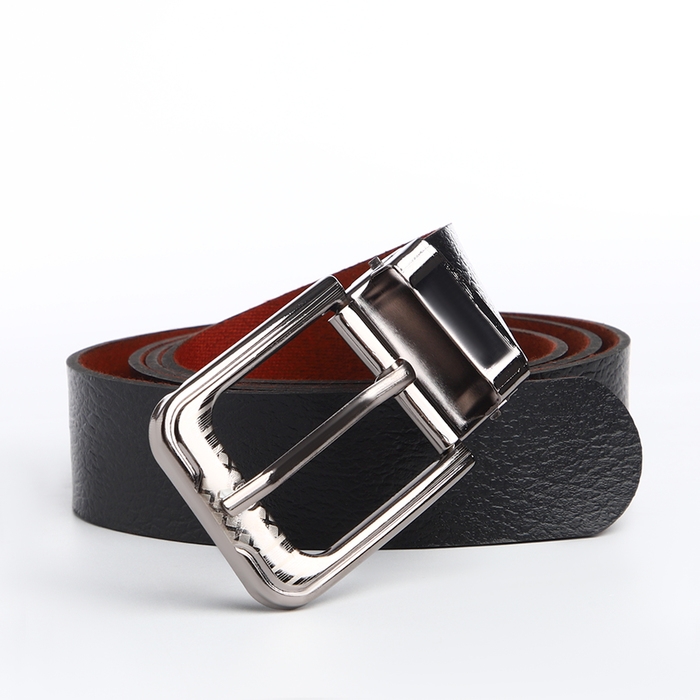 Ремень мужской, ширина 3,5 см, пряжка металл, цвет чёрный Ремень мужской, ширина 3,5 см, пряжка металл, цвет чёрный