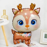 Шар фольгированный 29" «Оленёнок», фигура, коричневый