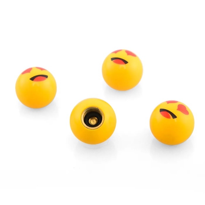 Колпачок на вентиль, TORSO, Смайл, набор 4 шт Колпачок на вентиль, TORSO, Смайл, набор 4 шт