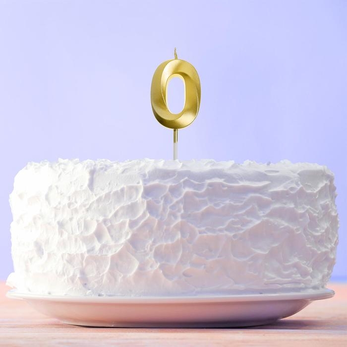 Свеча для торта, цифра «0», 11,5 х 2,3 см Свеча для торта, цифра «0», 11,5 х 2,3 см