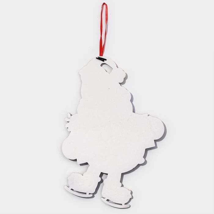 Декоративное украшение (подвеска)  Декоративное украшение (подвеска) "Дедушка мороз на коньках" 33,5х24,5 см