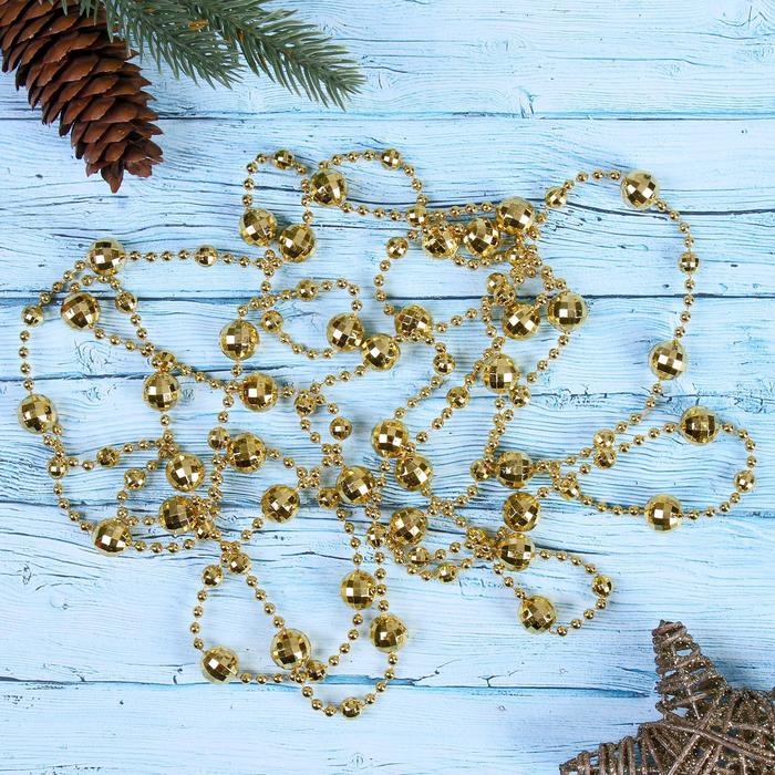 Бусы на ёлку 2,7 м Бусы на ёлку 2,7 м "Шарики диско" d-14 мм, микс