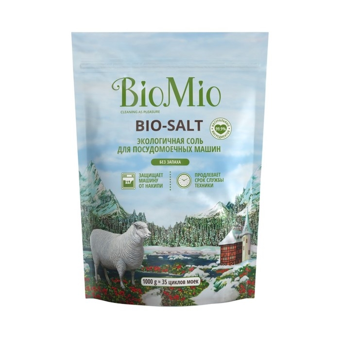 Соль для посудомоечных машин BioMio BIO-SALT, 1кг Соль для посудомоечных машин BioMio BIO-SALT, 1кг