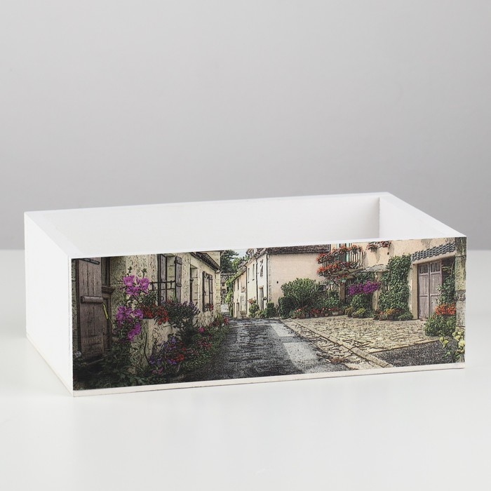 Кашпо флористическое деревянное  Кашпо флористическое деревянное " ПРОВАНС №4" 24,5х14,5х8 см