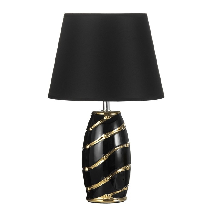 Настольная лампа Настольная лампа "Касиния" Е14 40Вт черно-золотой 22х22х35 см RISALUX
