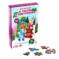 Деревянный пазл фигурный «Новый год! В гостях у Снегурочки»