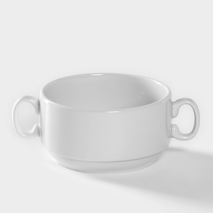 Чашка фарфоровая для бульона «Уют», 300 мл, белая Чашка фарфоровая для бульона «Уют», 300 мл, белая