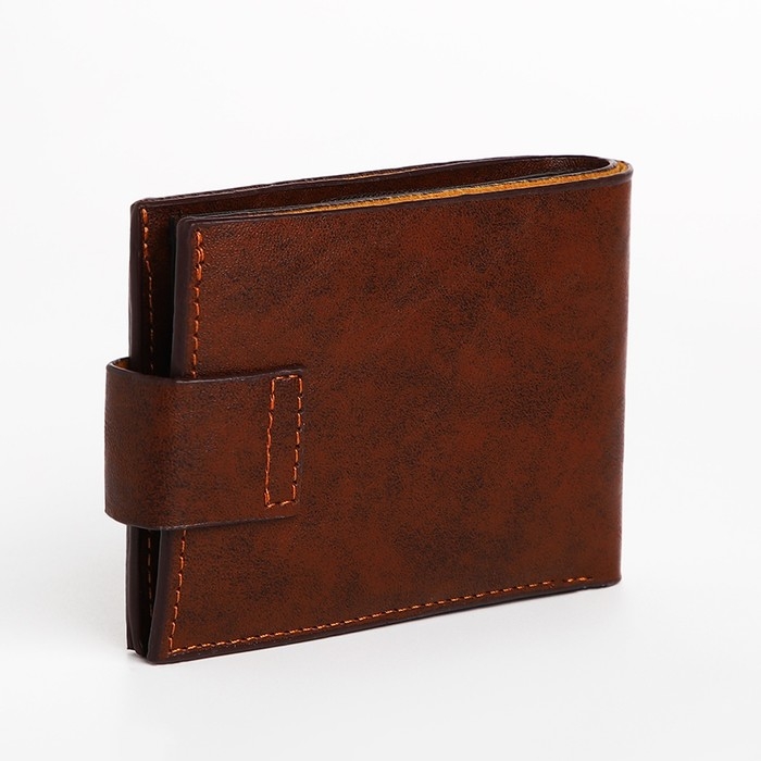 Портмоне мужское на магните, отдел для купюр, для карт, для монет, цвет коричневый Портмоне мужское на магните, отдел для купюр, для карт, для монет, цвет коричневый