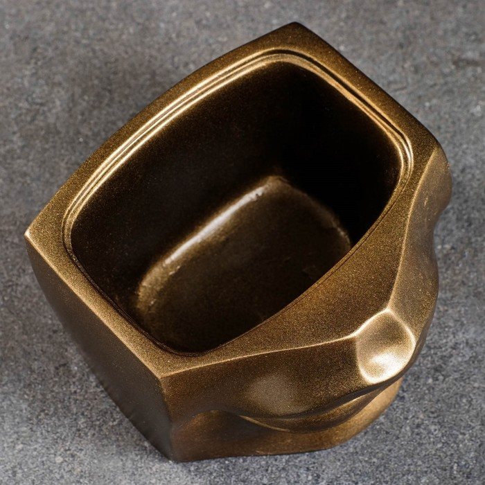 Кашпо - органайзер Кашпо - органайзер "Губы Давида" бронза, 16х11х15,5см