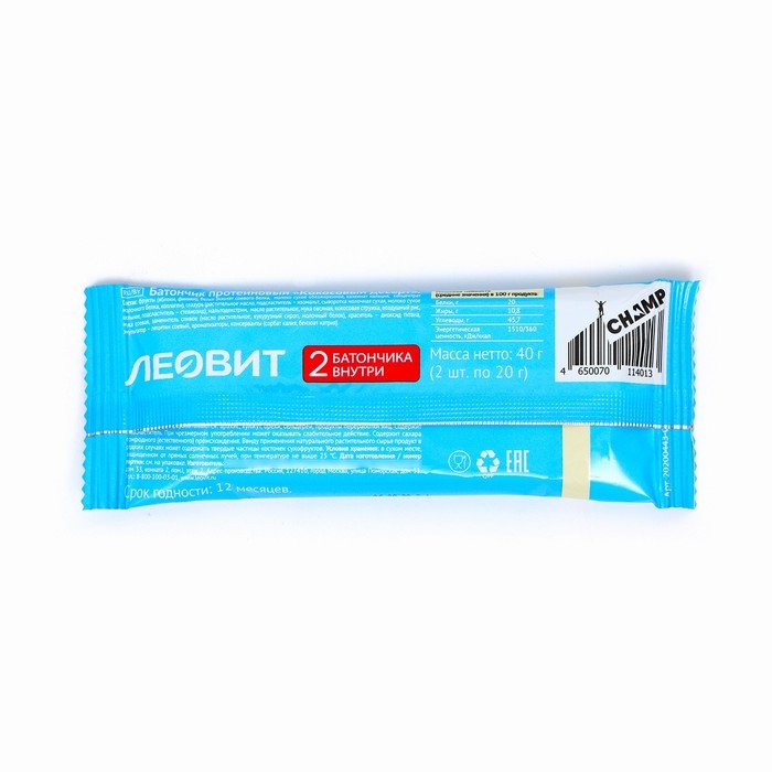 Батончик протеиновый Champ  Батончик протеиновый Champ "Кокосовый десерт", 40 г